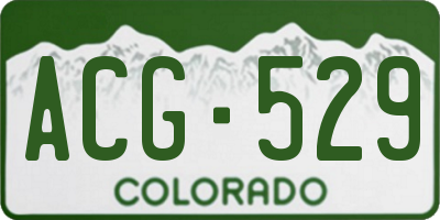 CO license plate ACG529