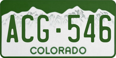 CO license plate ACG546