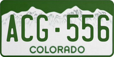 CO license plate ACG556