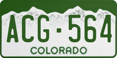 CO license plate ACG564
