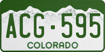 CO license plate ACG595