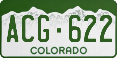 CO license plate ACG622