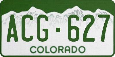 CO license plate ACG627