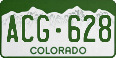CO license plate ACG628
