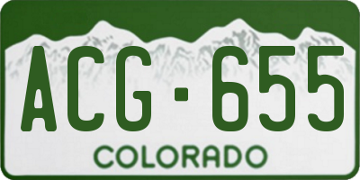 CO license plate ACG655