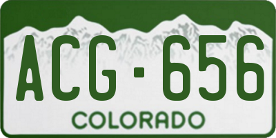 CO license plate ACG656