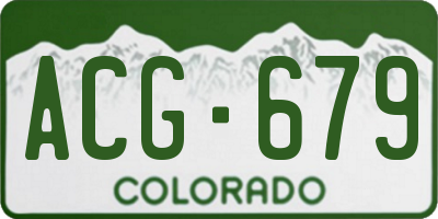 CO license plate ACG679