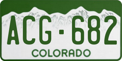 CO license plate ACG682