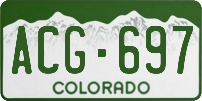 CO license plate ACG697