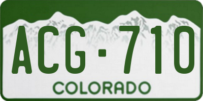 CO license plate ACG710