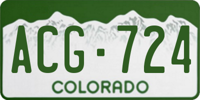 CO license plate ACG724