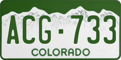 CO license plate ACG733