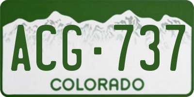 CO license plate ACG737
