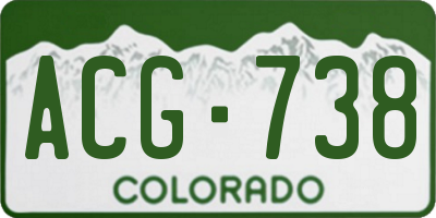 CO license plate ACG738