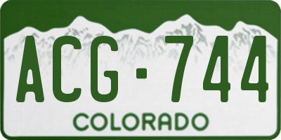 CO license plate ACG744