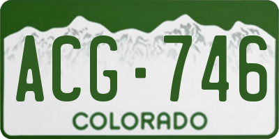 CO license plate ACG746
