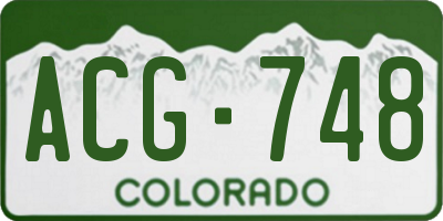 CO license plate ACG748