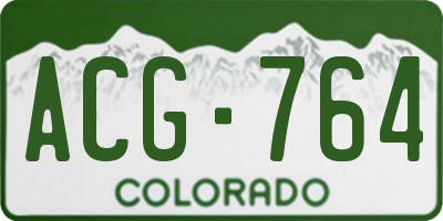 CO license plate ACG764
