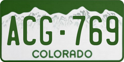 CO license plate ACG769