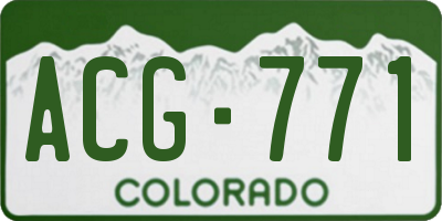 CO license plate ACG771