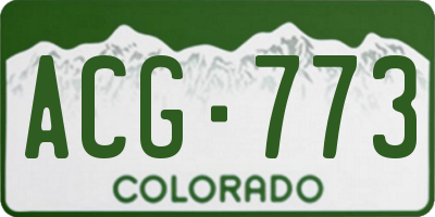 CO license plate ACG773