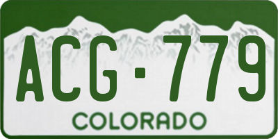 CO license plate ACG779