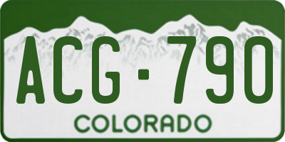 CO license plate ACG790