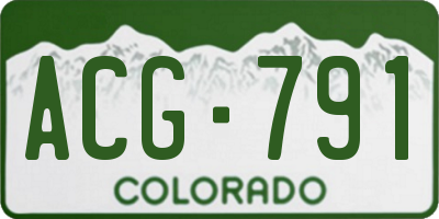 CO license plate ACG791