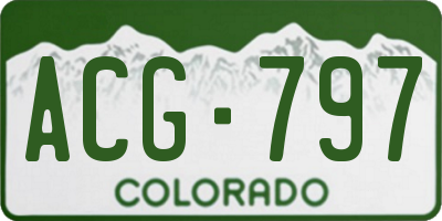 CO license plate ACG797