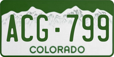 CO license plate ACG799