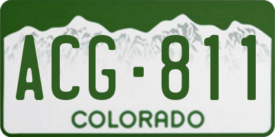 CO license plate ACG811