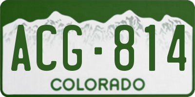 CO license plate ACG814