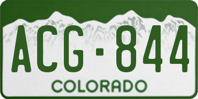 CO license plate ACG844