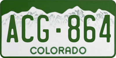 CO license plate ACG864