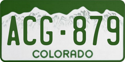 CO license plate ACG879