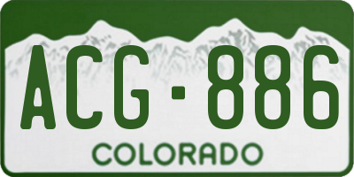 CO license plate ACG886