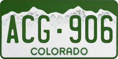 CO license plate ACG906
