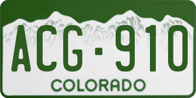 CO license plate ACG910
