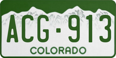 CO license plate ACG913