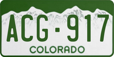 CO license plate ACG917