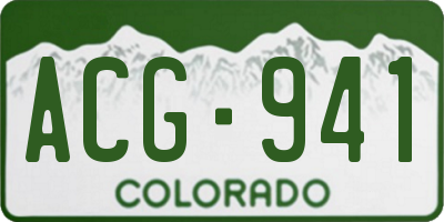 CO license plate ACG941