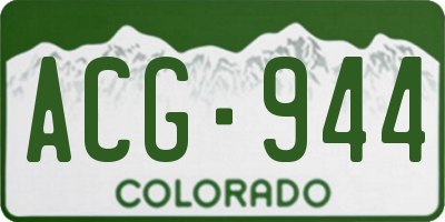 CO license plate ACG944