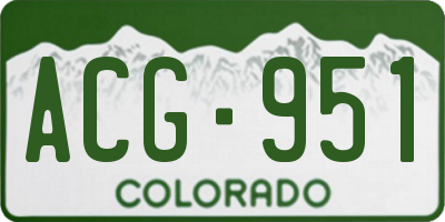 CO license plate ACG951