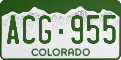 CO license plate ACG955