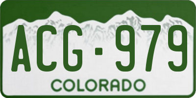 CO license plate ACG979