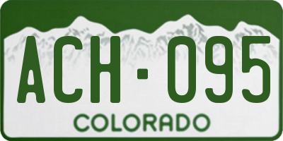 CO license plate ACH095