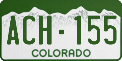 CO license plate ACH155