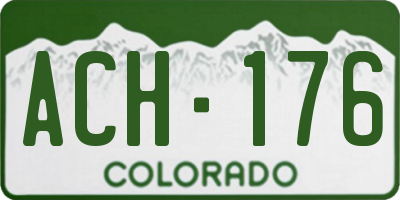 CO license plate ACH176