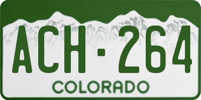 CO license plate ACH264
