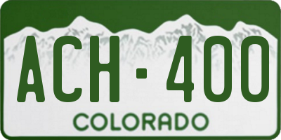 CO license plate ACH400